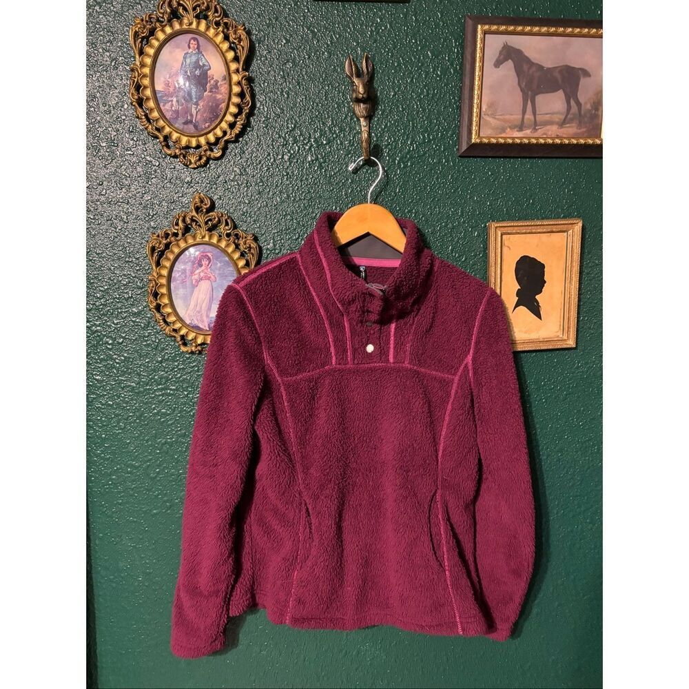 Kuhl Avalon Fleece Womens Small Purple Snap Pullover Sweater